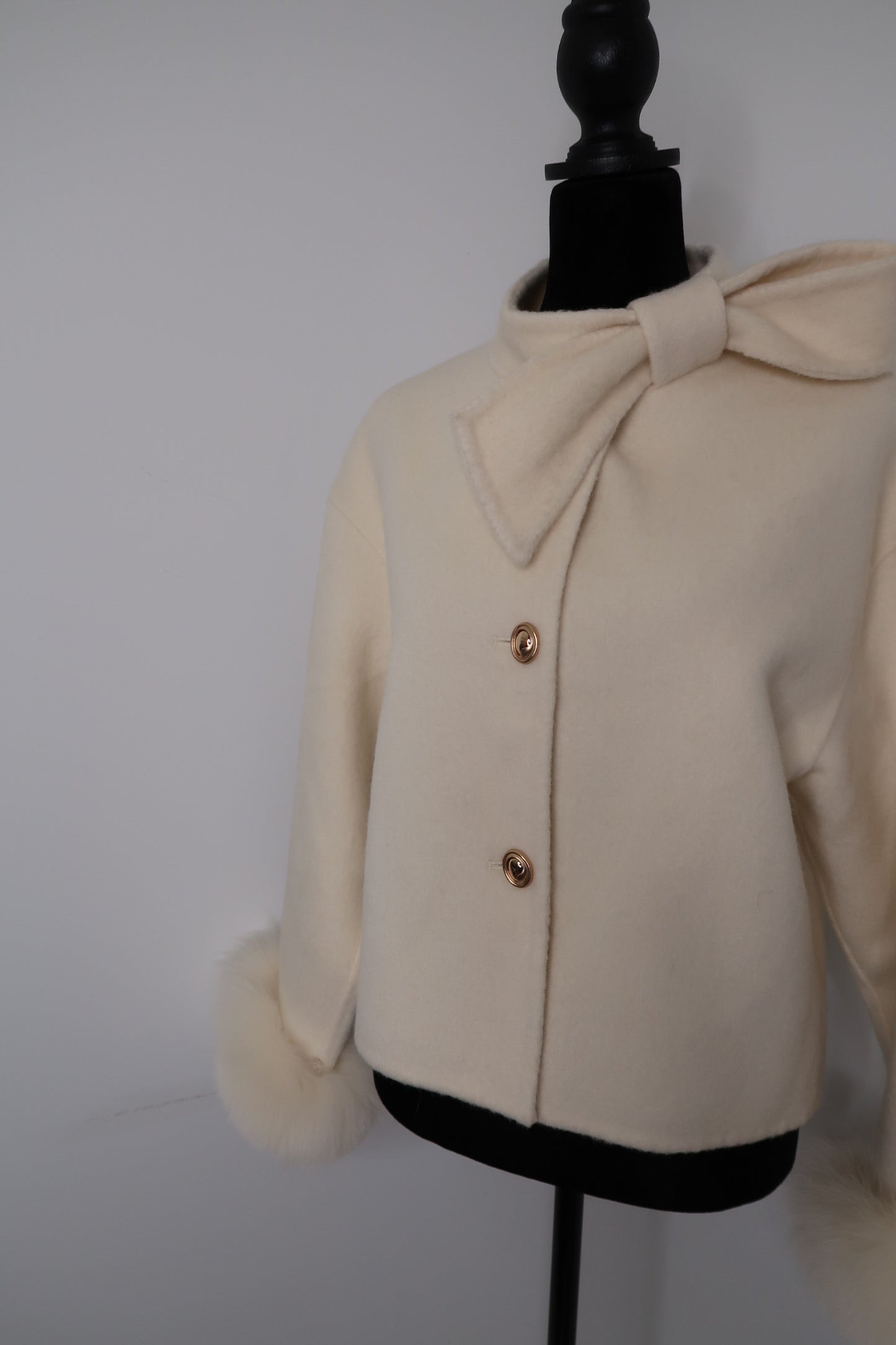 Bow Wool Coat -W25 -Sale