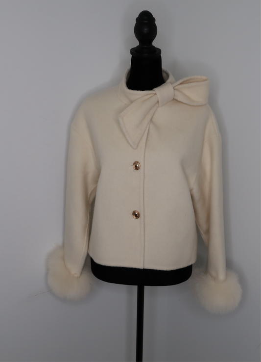 Bow Wool Coat -W25 -Sale