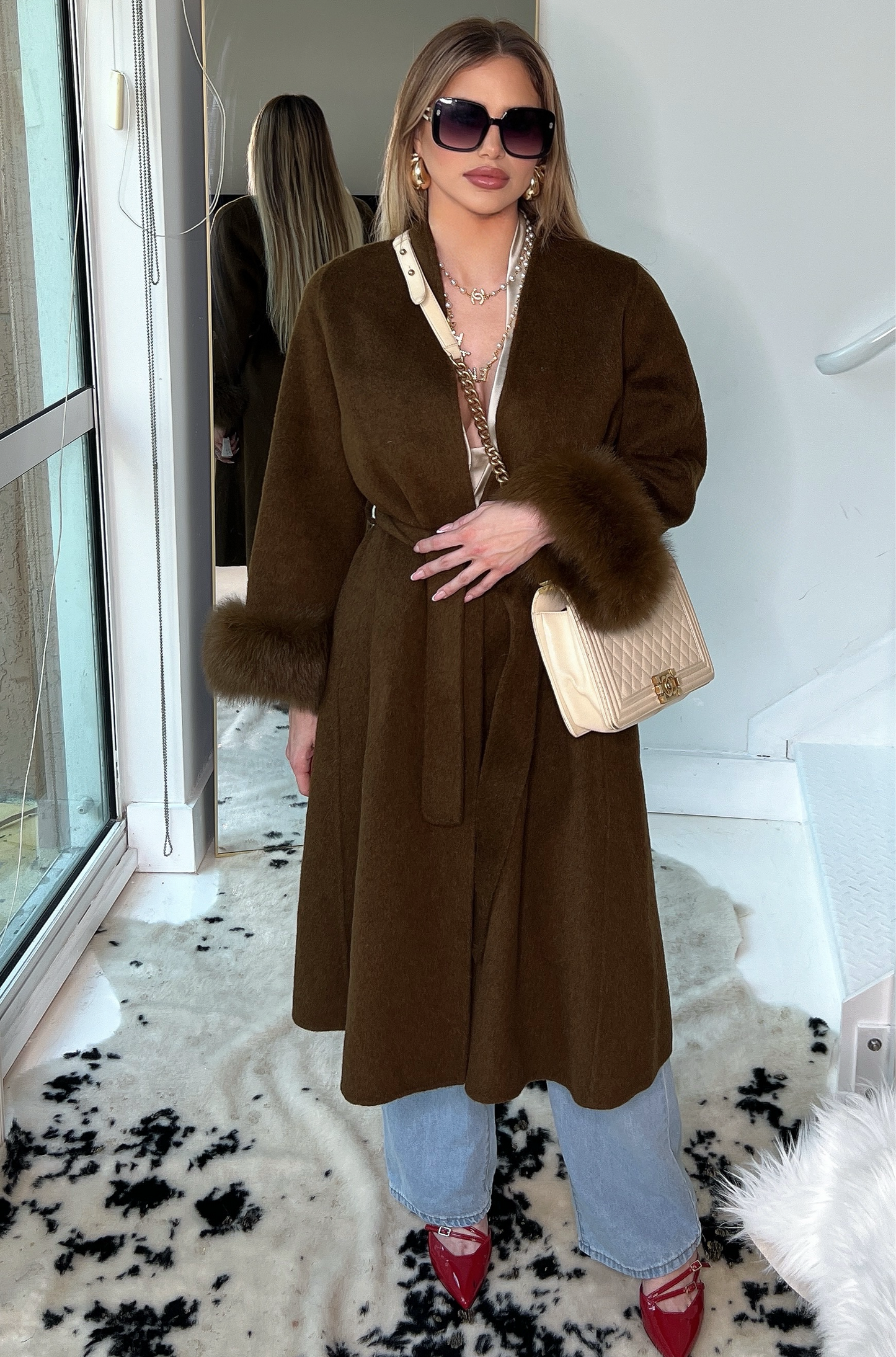 Cashmere/Wool Wrap Coat -W25