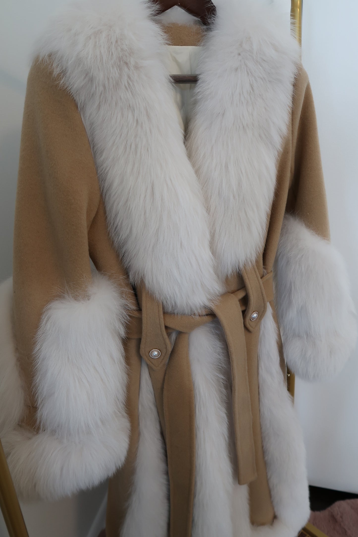 Fox Fur Wrap Coat- W25