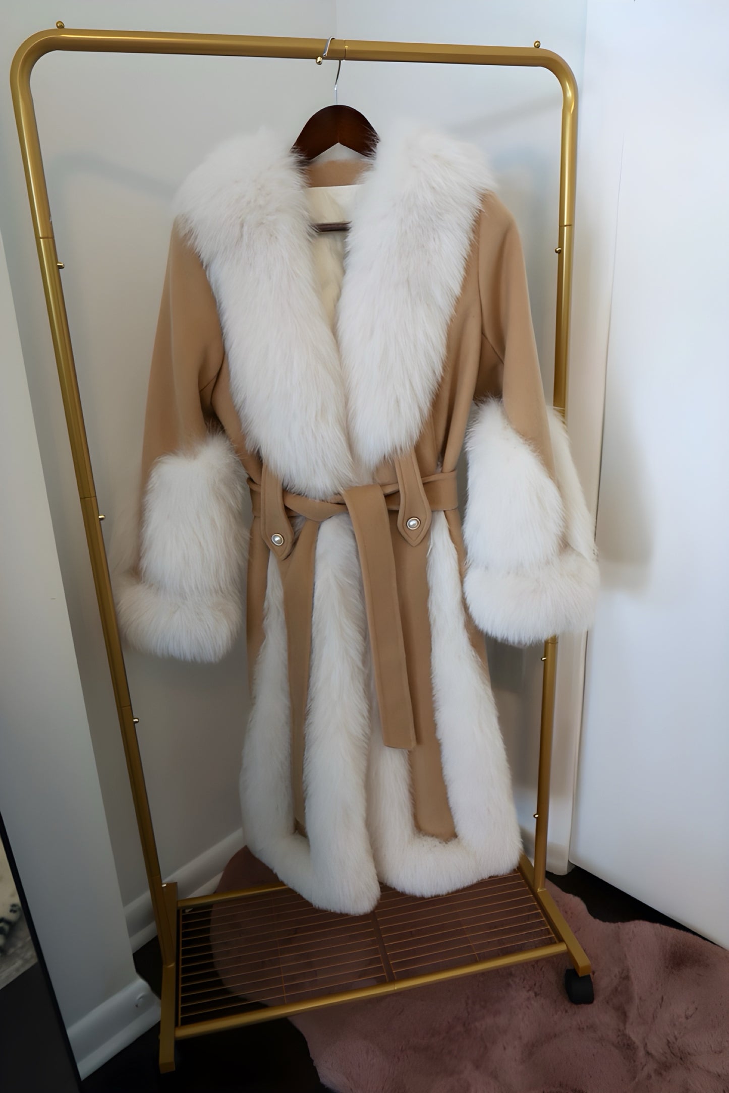 Fox Fur Wrap Coat- W25