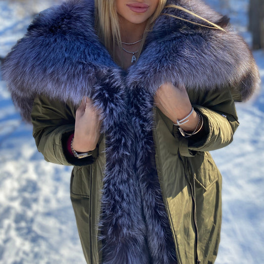 XL parka with Silver Fox