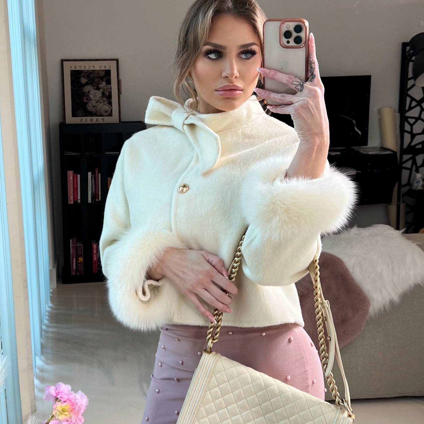 Bow Wool Coat -W25 -Sale