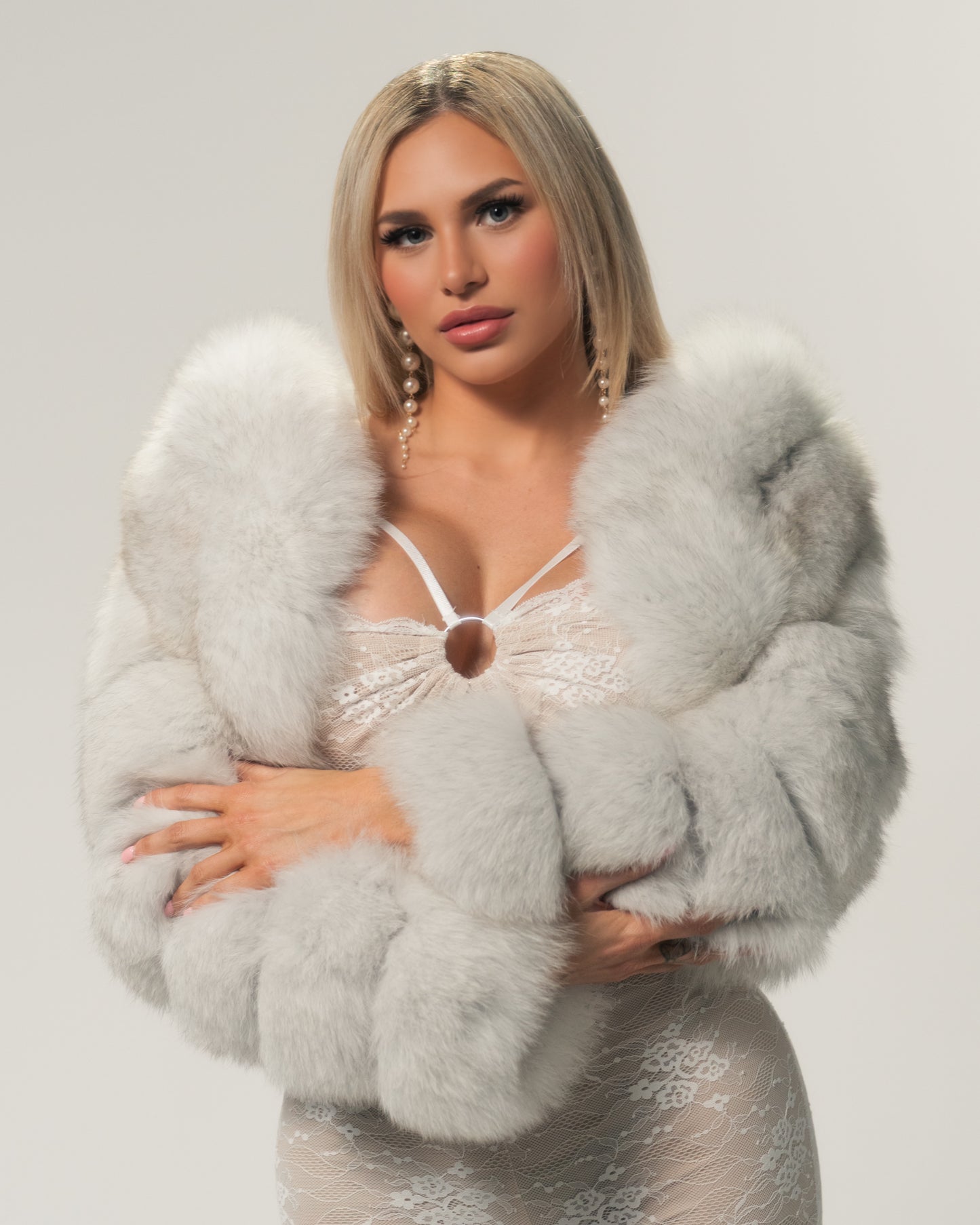 Fox Fur Cropped Coat W25