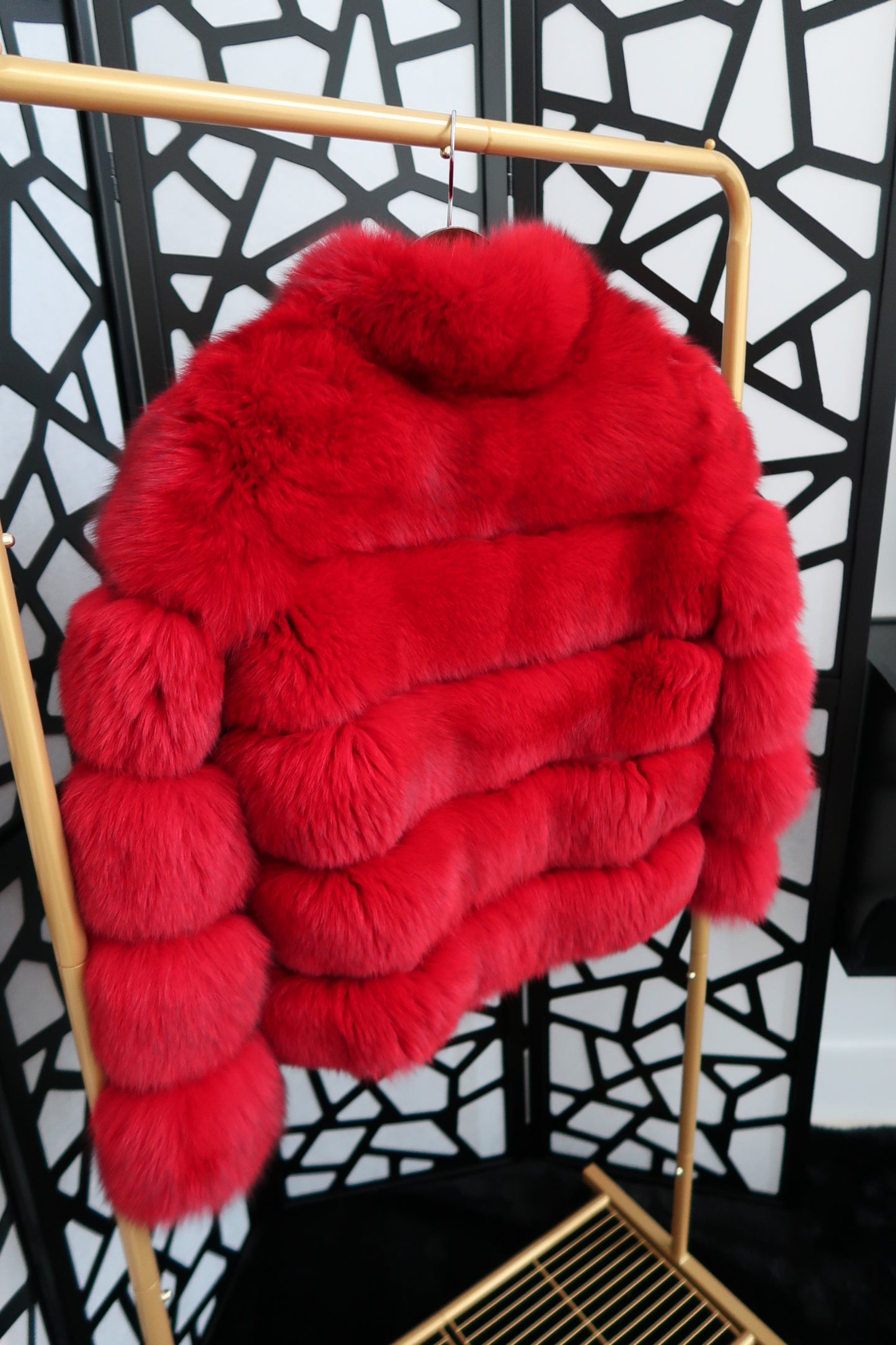 “London” red fox fur coat