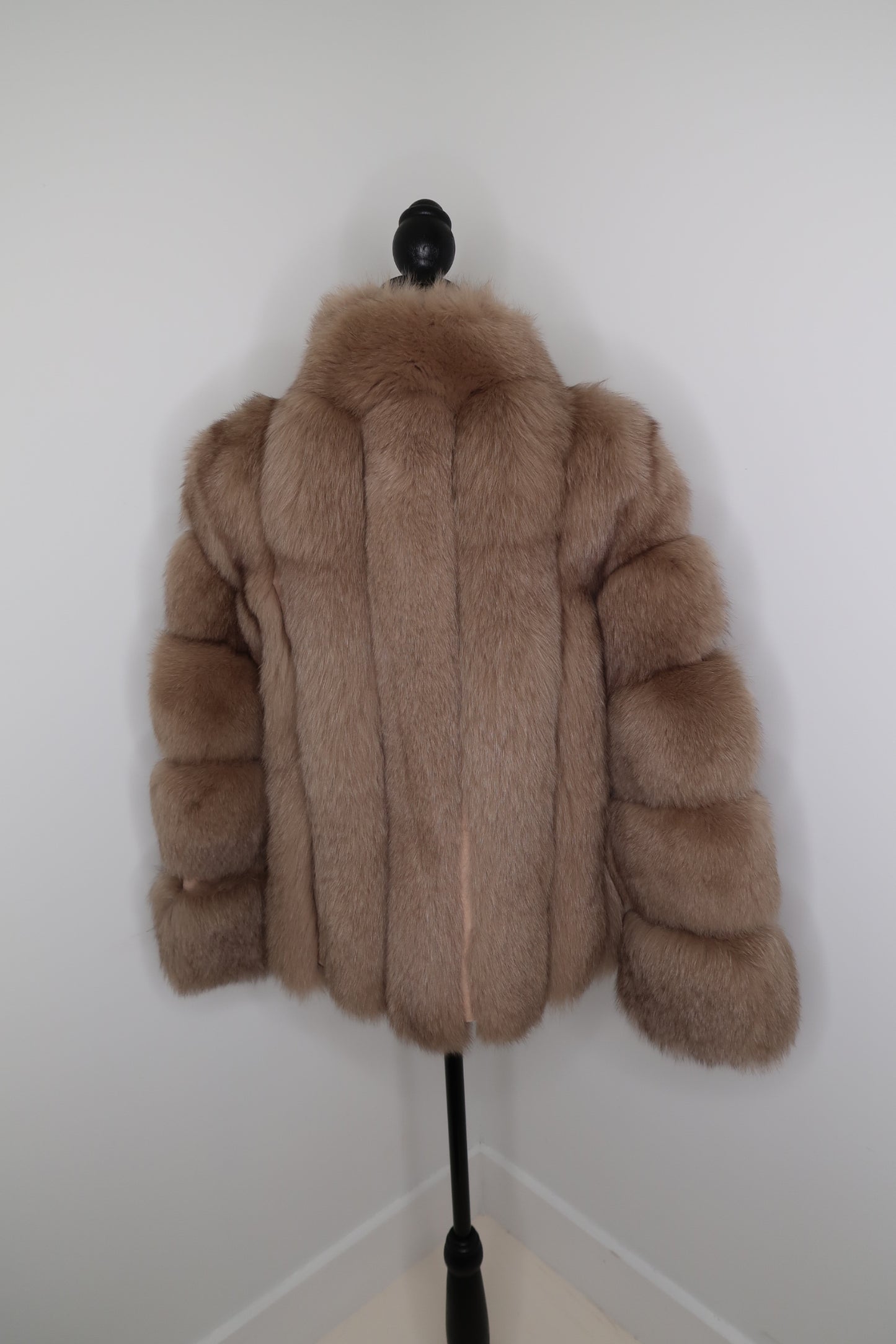 SALE Straight Fox Fur Coat