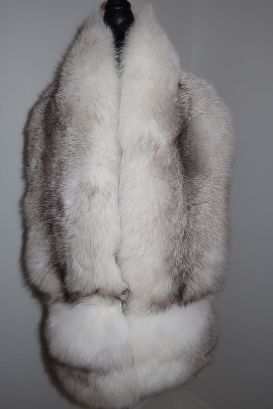 Fox Fur Scarf with Pockets