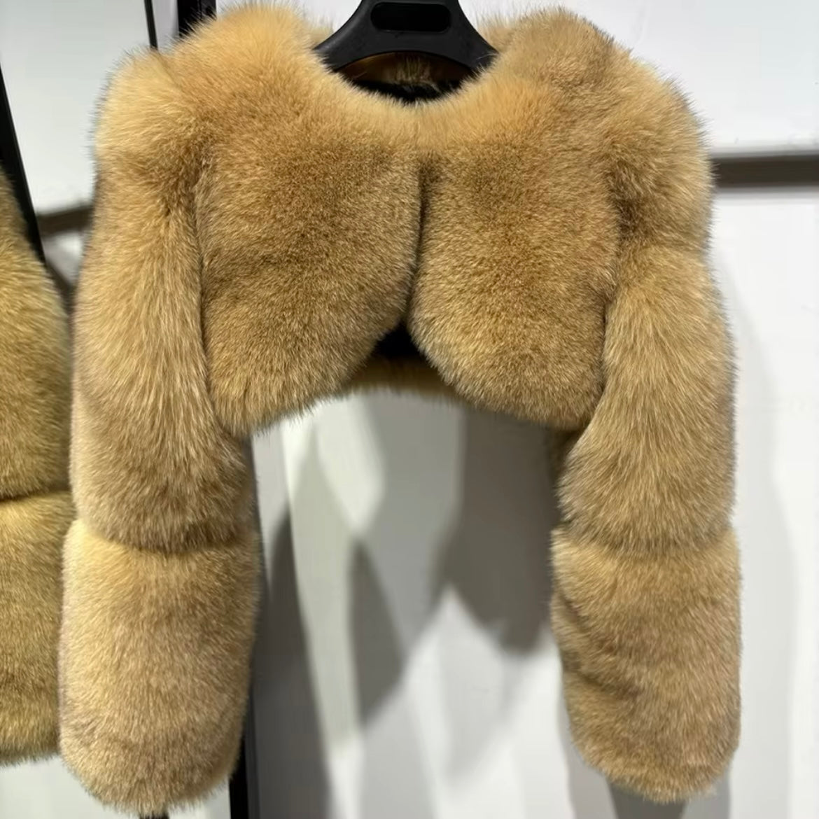 "Peru" Cropped Fox Fur Coat