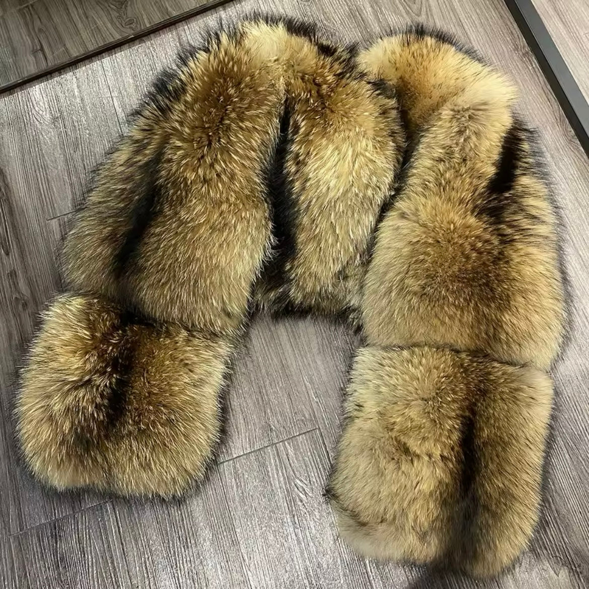 "Peru" Cropped Fox Fur Coat