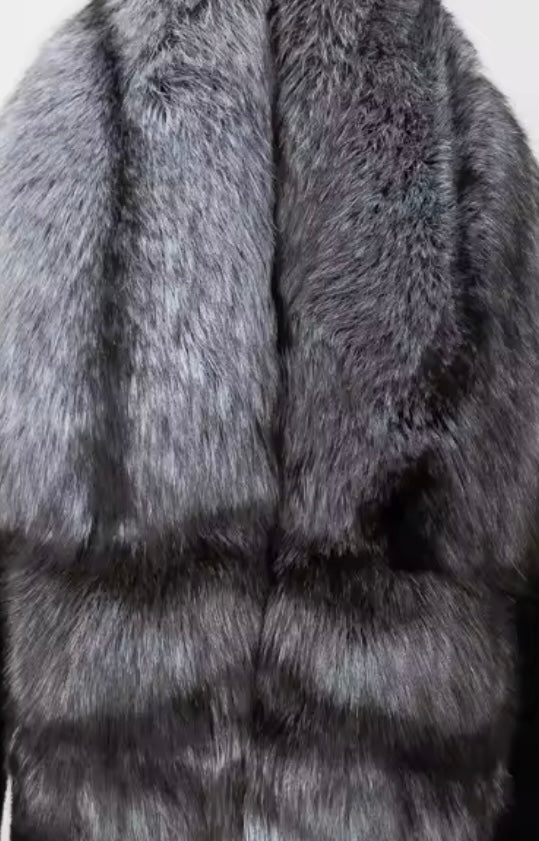 Fox Fur Scarf with Pockets