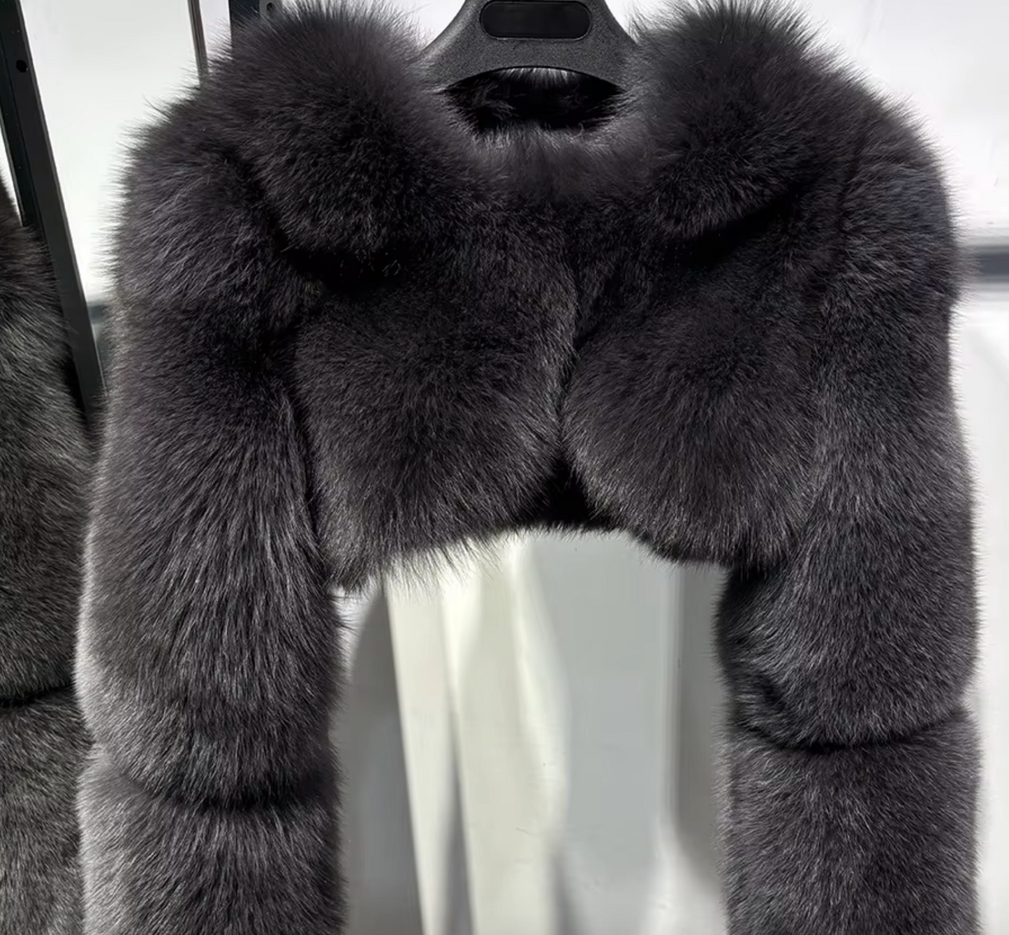 "Peru" Cropped Fox Fur Coat