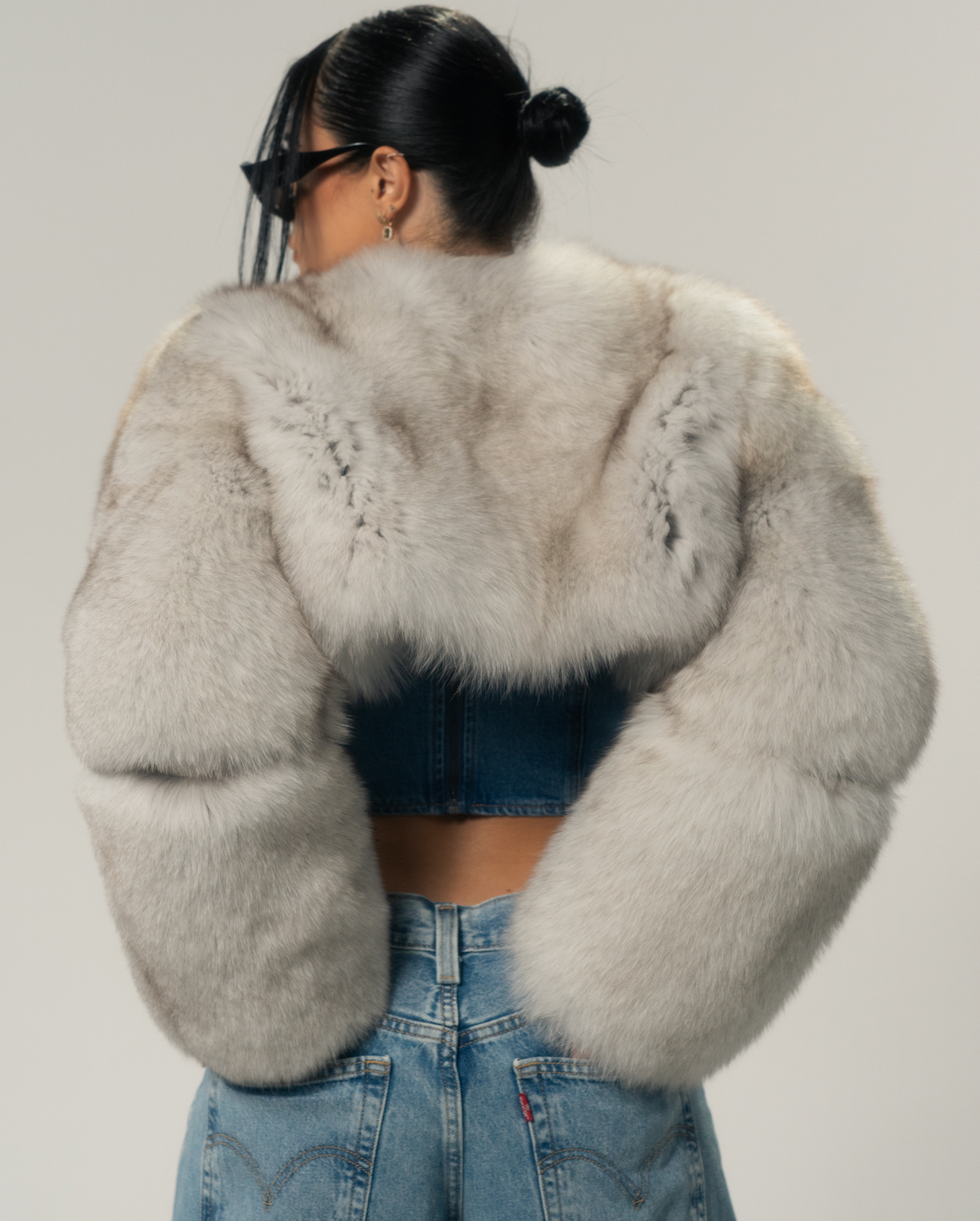 Cropped Fox Fur Coat -W25